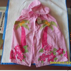 山東膠州明鈺毛巾廠毛巾布披風(fēng) 規(guī)格各種 用途幼兒披風(fēng) 原料成份純棉